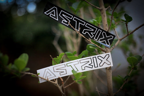Astrix Sticker White Silver Foil & Black
